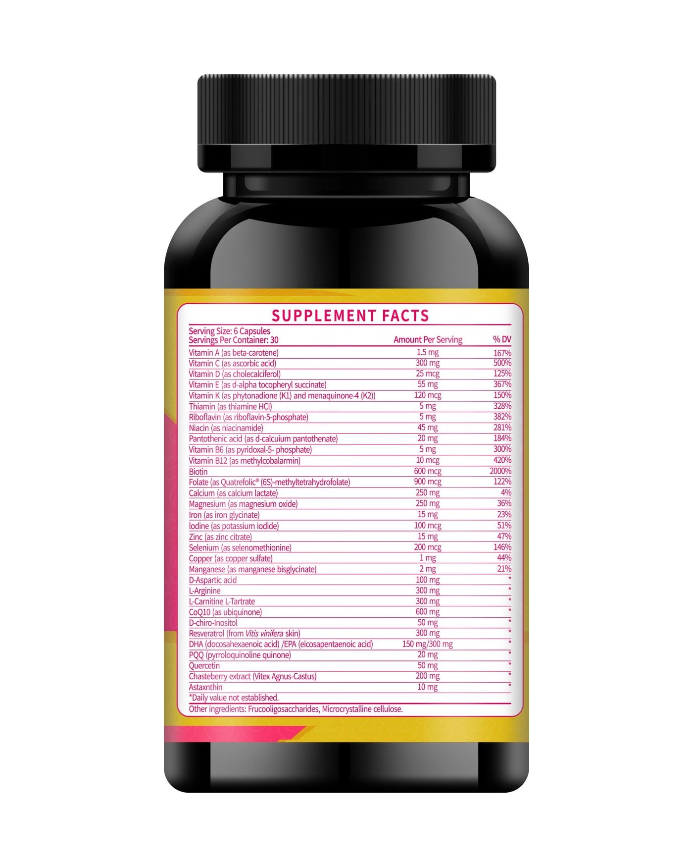 VENN Healthologic Eufertile Gold Pro Female supplement facts